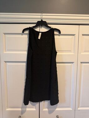Black Textured Tank Dress - Women's Sleeveless Shift